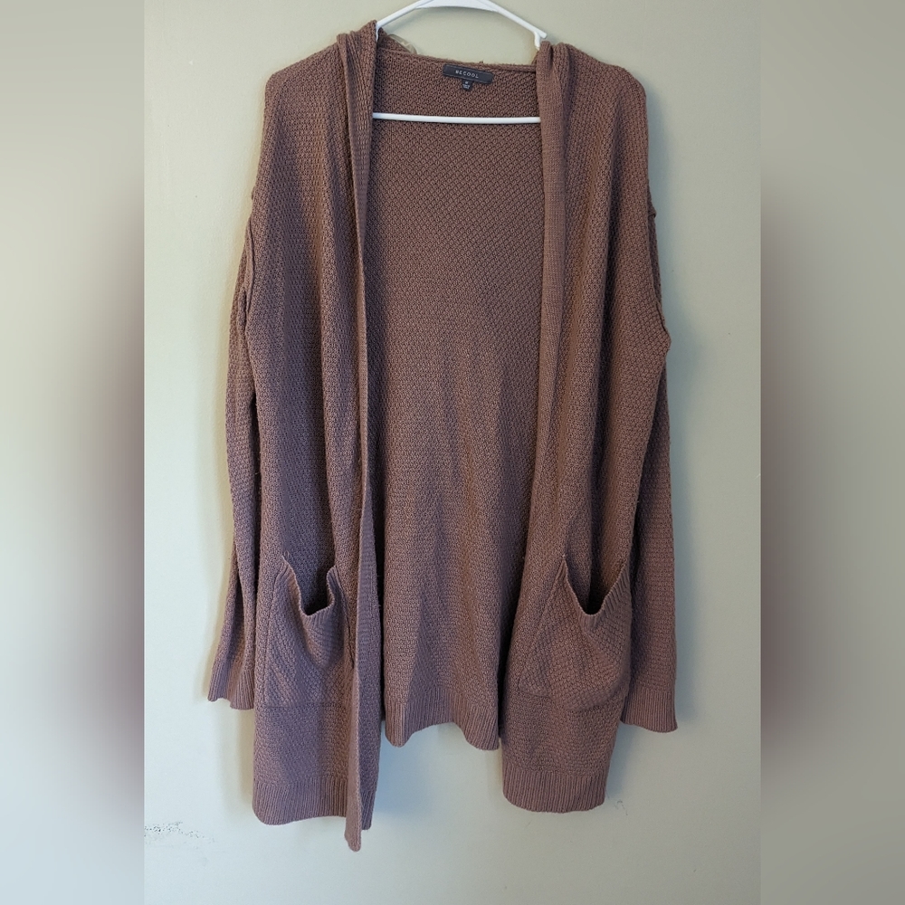Hooded Purpley Medium Cardigan